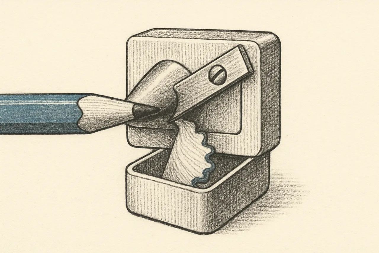 Carpenters Sharpened Pencils With a Knife. John Lee Love Put the Blade in a Box.