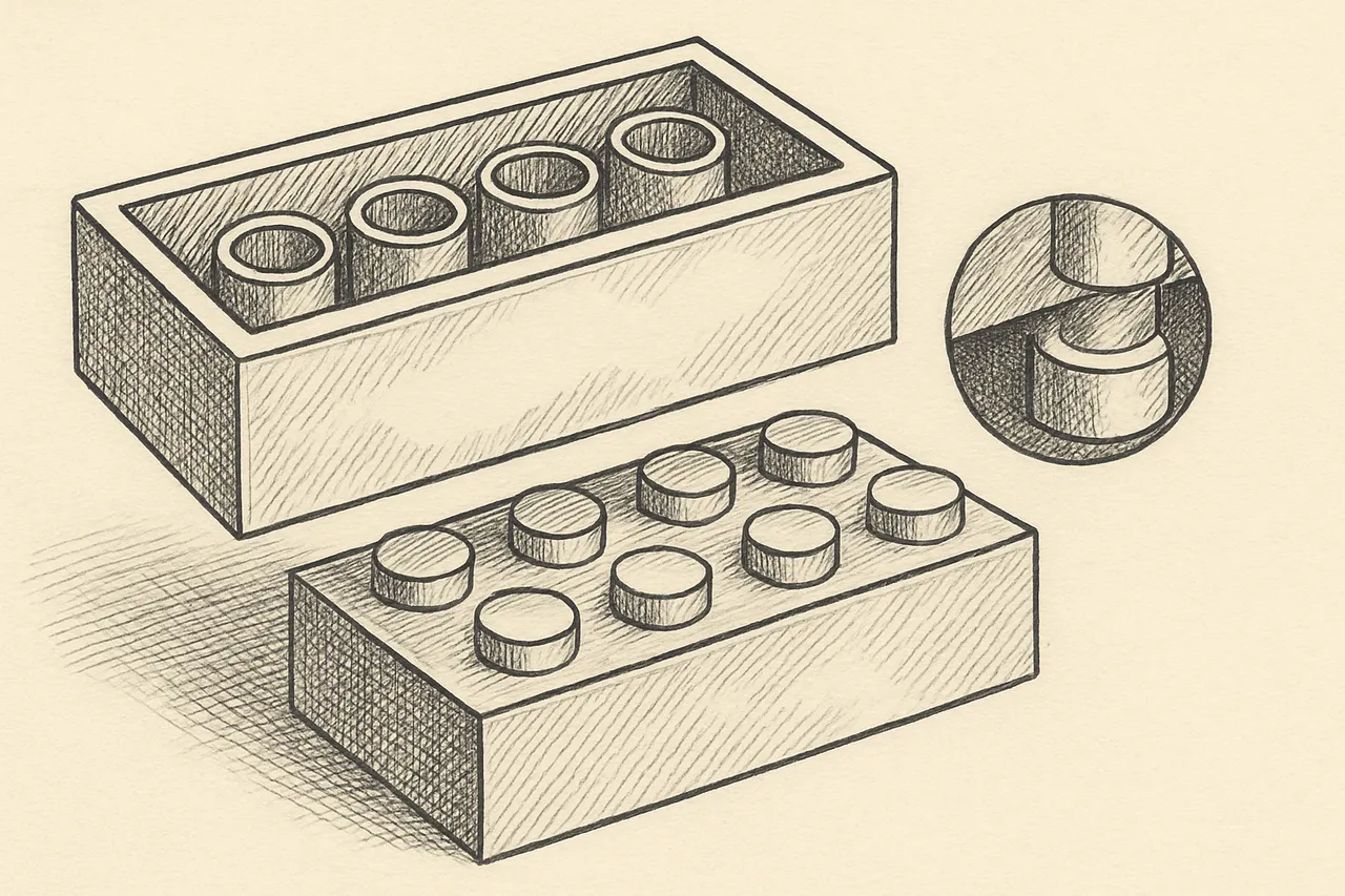LEGO Bricks Were on Sale for Nine Years Before They Held Together Properly. The Fix Was a Row of Hollow Tubes.