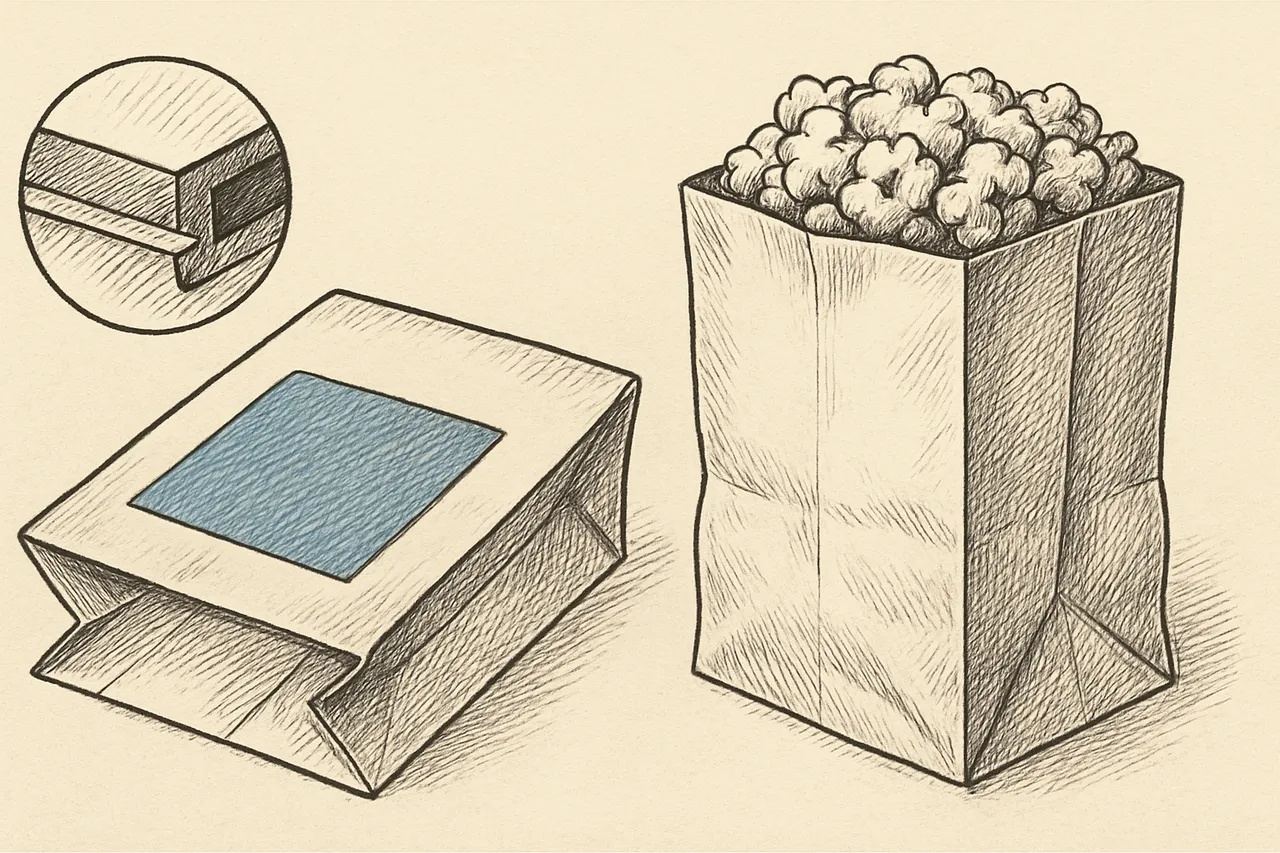 Microwave Popcorn Doesn't Work Without the Bag, and the Bag Is the Actual Invention