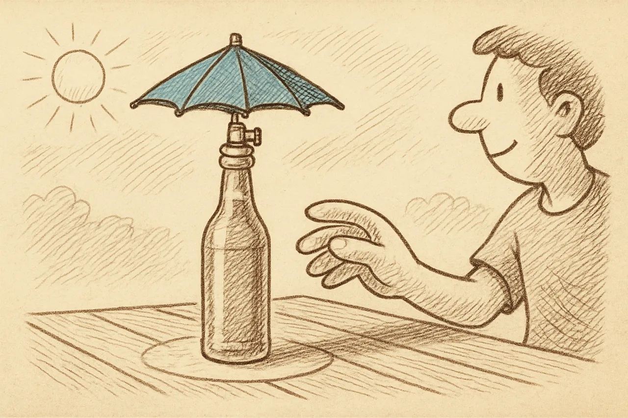 The Beerbrella: A Tiny Umbrella Whose Only Job Is to Shade Your Beer