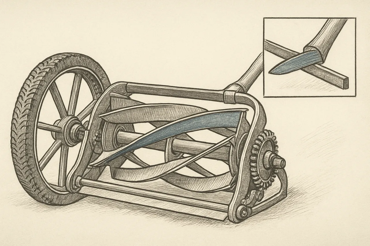 The Lawn Mower Is a Carpet Mill Machine Somebody Pointed at the Ground