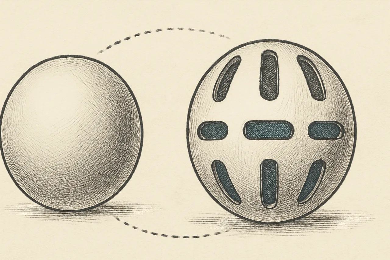 A Father Cut Holes in a Plastic Ball So His Son Could Throw a Curve in a Small Backyard
