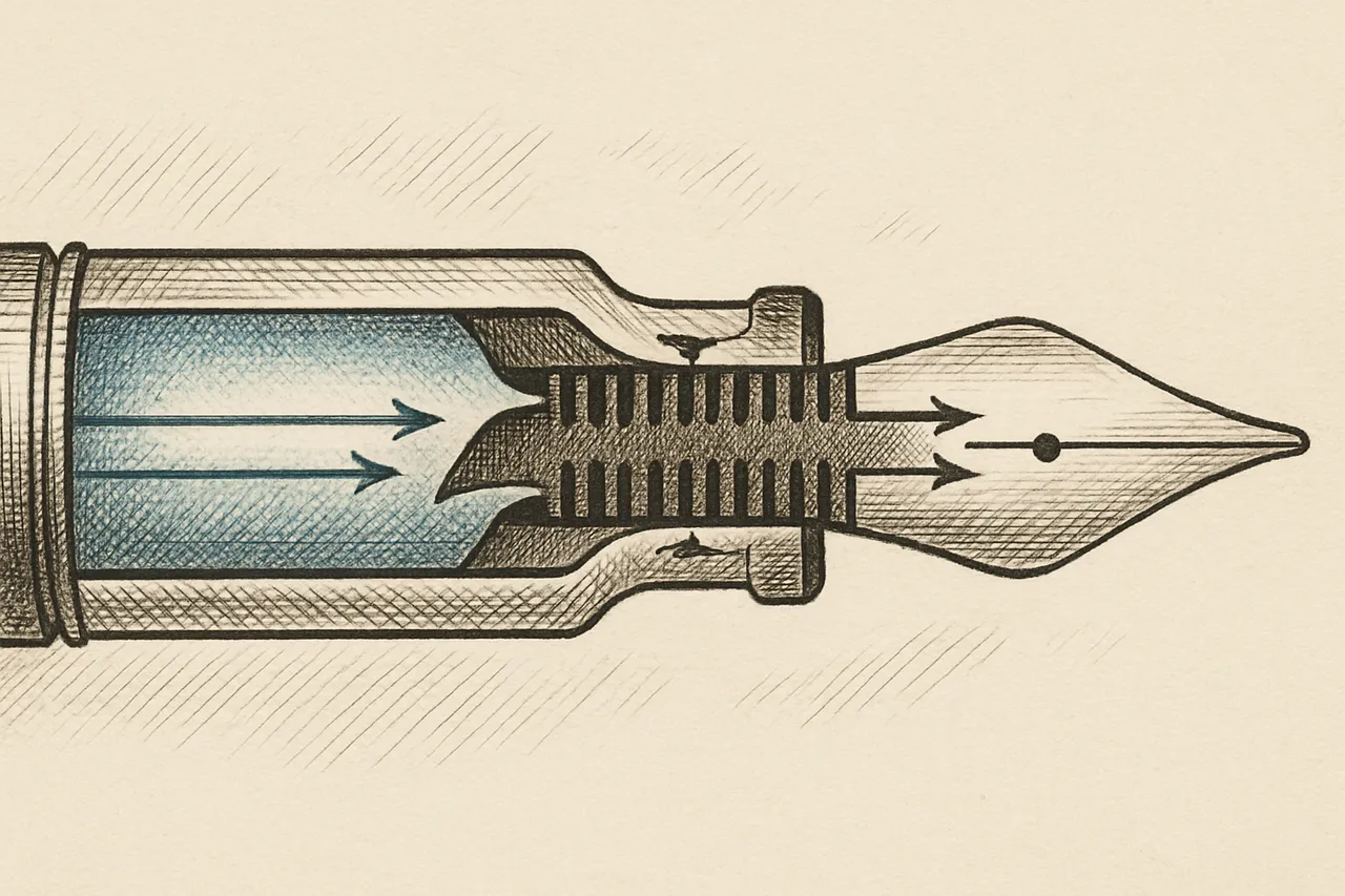Lewis Waterman Did Not Invent the Fountain Pen. He Invented the Small Part That Stopped It Blotting. (patent US293545)